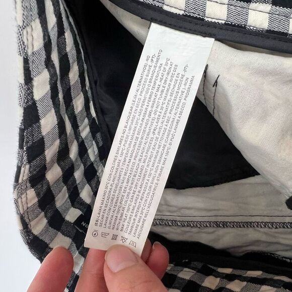 Sfera Collection Women's Black White Gingham High Waisted Duo Pocket Shorts Sz 4 - Picture 11 of 15